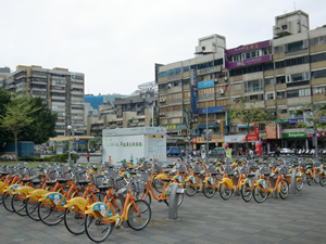 お隣の台湾でも「ＹｏｕＢｉｋｅ」というシェアシステムが始まった。（写真提供：森井直子）