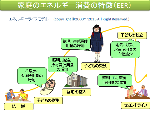 家庭のエネルギー消費の特徴（EER)