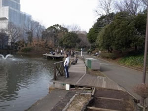 海であったところ（埋立地）に整備された水（淡水）と緑の公園