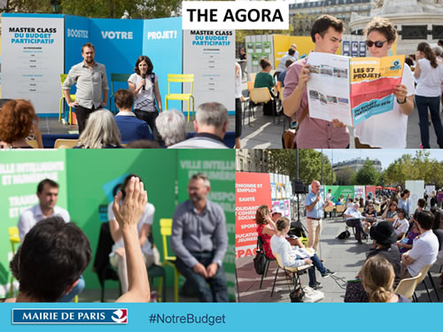 Agoraの様子。パリ市民、パリ議会議員、行政職員などが参加した。