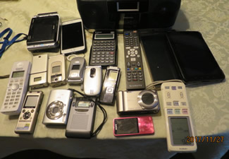 身近な使用済み小型家電製品