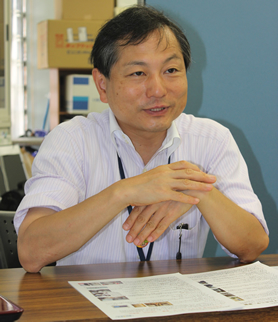 話をお伺いした、『ねり☆エコ』事務局の斉藤祥司さん（公益財団法人練馬区環境まちづくり公社）。