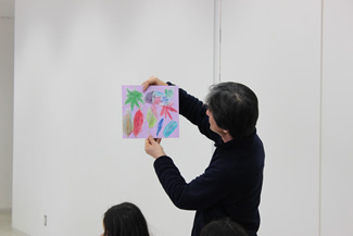 プログラムの最後には、それぞれの作品をお披露目して、この日の作業のふりかえりとわかちあいをした。
