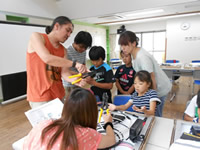 太陽光発電設備の市民見学会（平成27年7月）、環境フェア（平成27年6月）、親子教室（平成25年7月）。