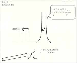 「大きなノコギリは、マスターソードではなく（　　　　　　　）」（『地球環境部テスト』より）。答えは、「ZORIN（ぞうりん）」。