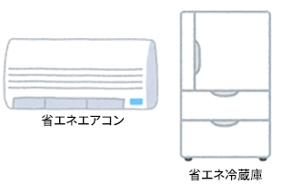 省エネエアコン、省エネ冷蔵庫