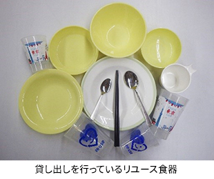 貸し出しを行っているリユース食器